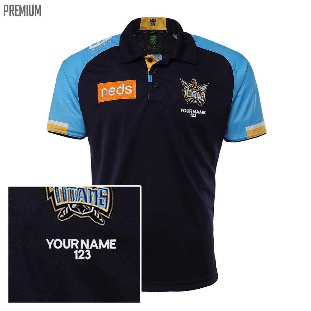 Gold Coast Titans 2023 NRL Mens Gold Training Shirt